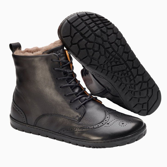 QUINTIC Winter Brogue Black - ZAQQ Barfußschuhe