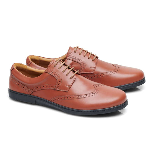 BRIQ Brogue Cognac - ZAQQ Barfußschuhe