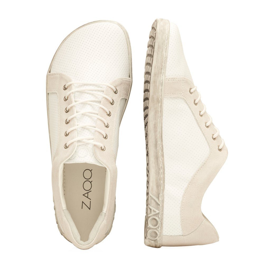 QORE Low White - ZAQQ Barfußschuhe